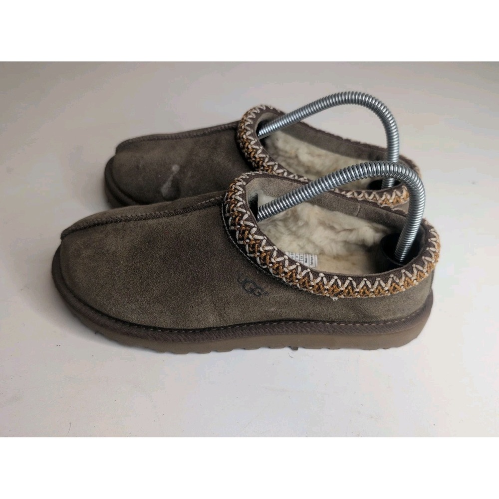 Women's UGG Tasman Brown Suede Slippers S/N 5955 Sz 8 USA